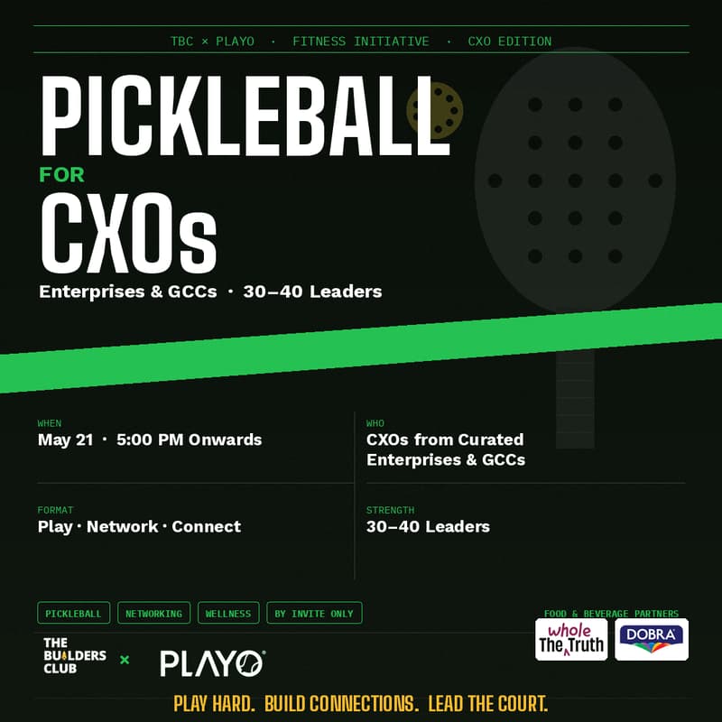 Cover Image for Pickleball for CXOs #Bangalore #Saturdays