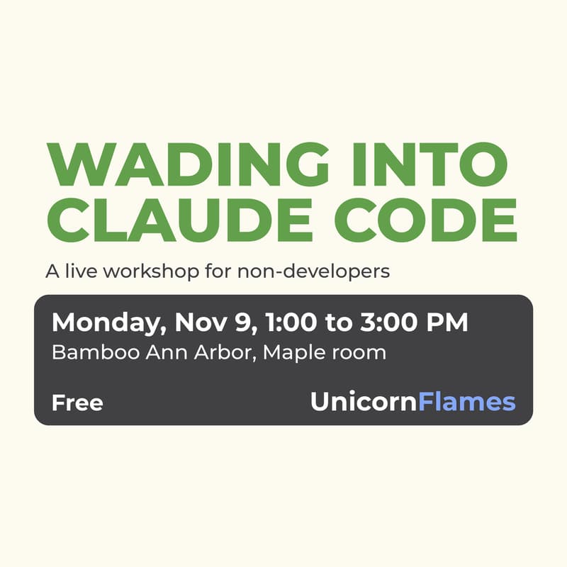 Cover Image for Wading into Claude Code: a live workshop for non-developers