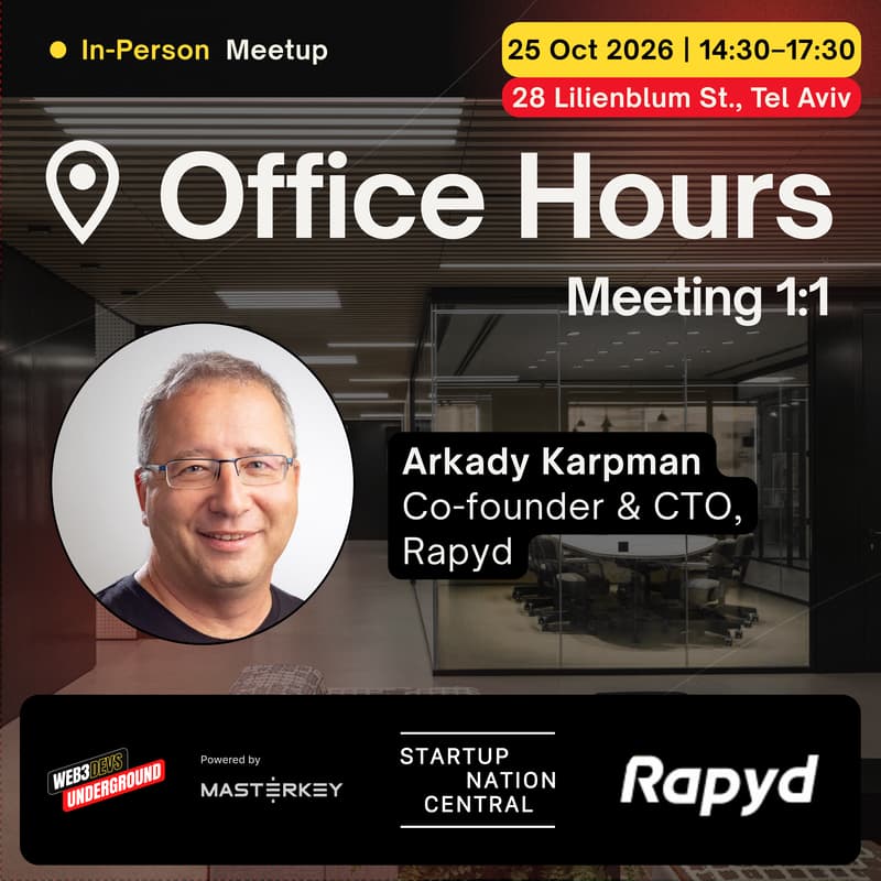 Cover Image for Office Hours with Arkady Karpman (Rapyd)