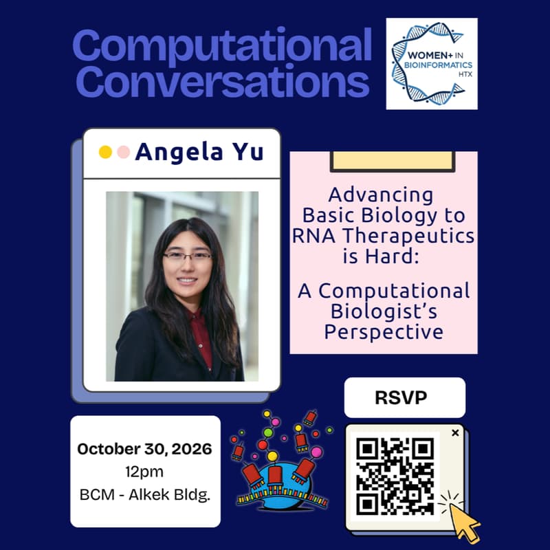 Cover Image for Women in Bioinformatics Htx: Computational Conversations with Dr. Angela Yu