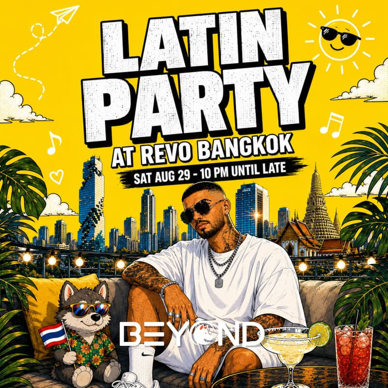Cover Image for LATIN PARTY • SAT AUG 29 • REVO