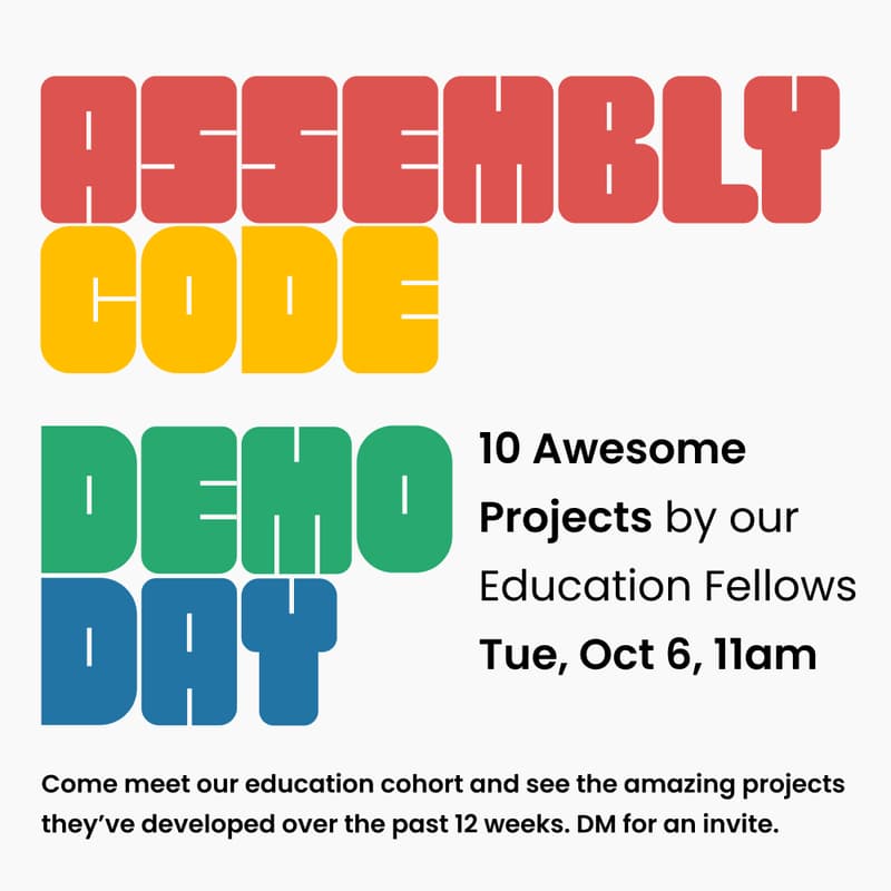 Cover Image for Assembly Code Demo Day