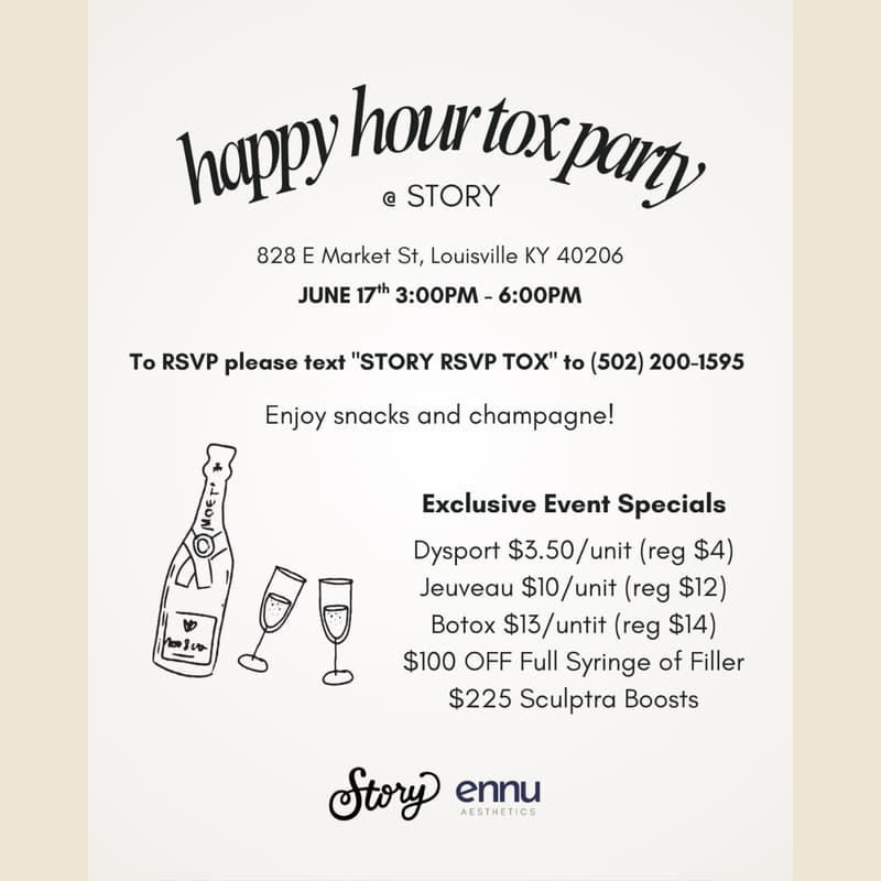 Cover Image for Happy Hour Tox Party Hosted by Ennu Aesthetics