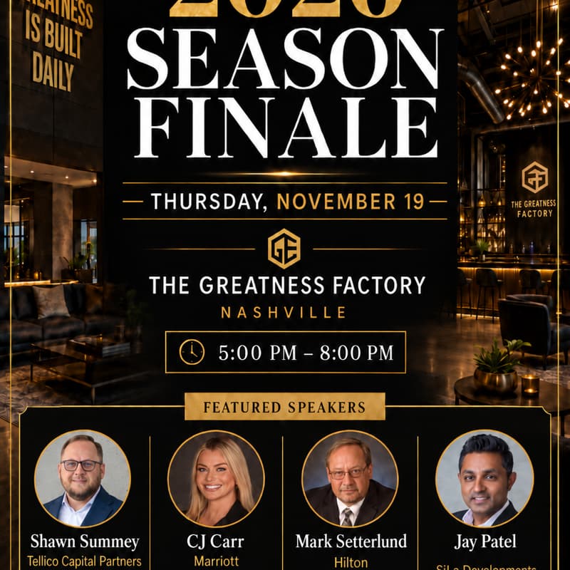 Cover Image for CCC NASHVILLE “2026 SEASON FINALE” A PRIVATE EVENT FOR ELITE COMMERCIAL REAL ESTATE PROFESSIONALS