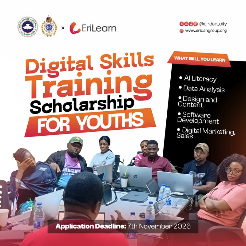 Cover Image for Digital Skills Training Scholarship for RCCG LP98 Youths.