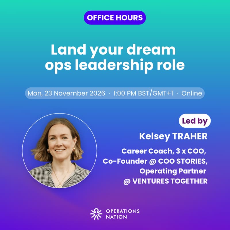 Cover Image for Land your next ops leadership role