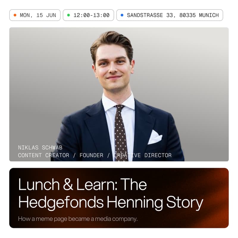 Cover Image for Lunch & Learn: The Hedgefonds Henning Story