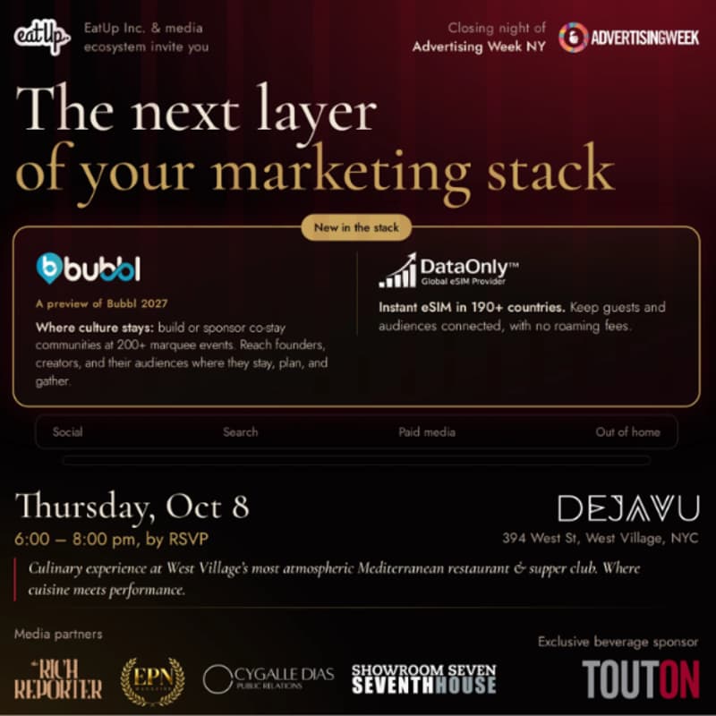 Cover Image for EatUp Inc x Bubbl Media 2027 Preview for AdWeek NYC