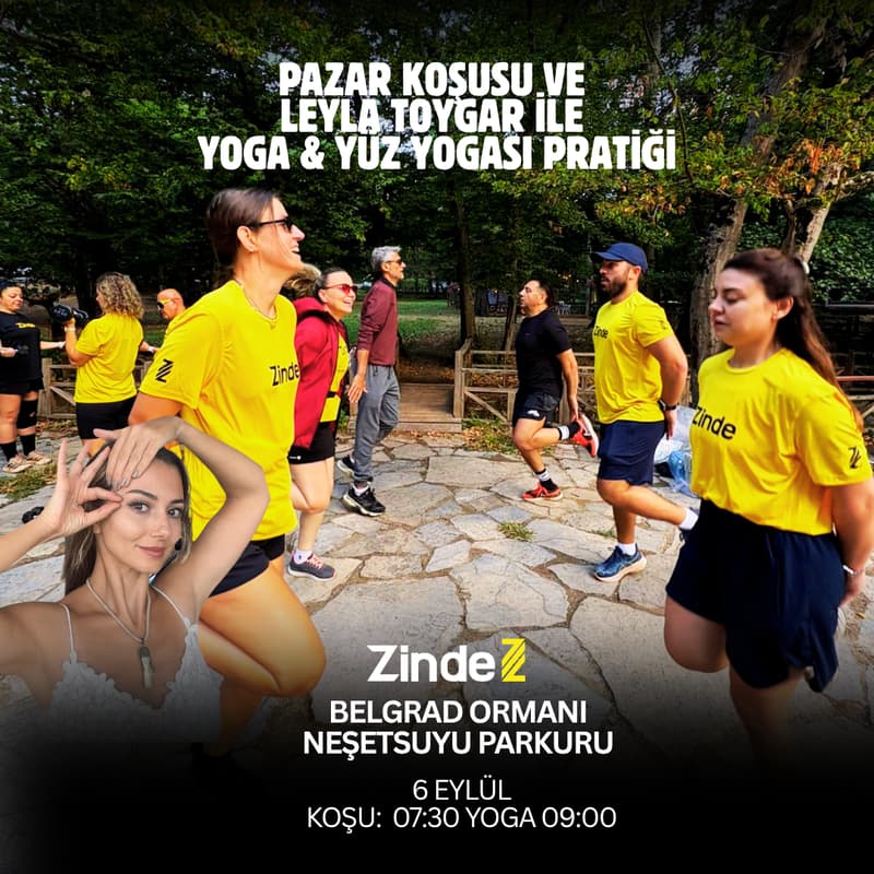 Cover Image for Zinde Pazar Koşu ve Yoga&Yüz Yogası Pratiği