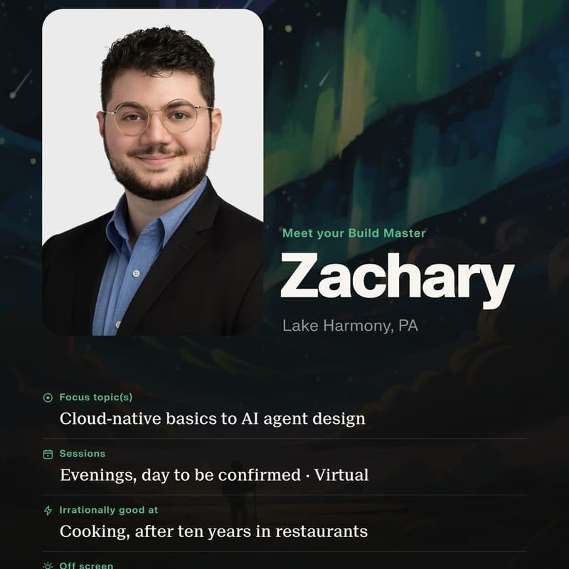 Cover Image for Virtual | Meet & Greet with Zach | Build & Brew: