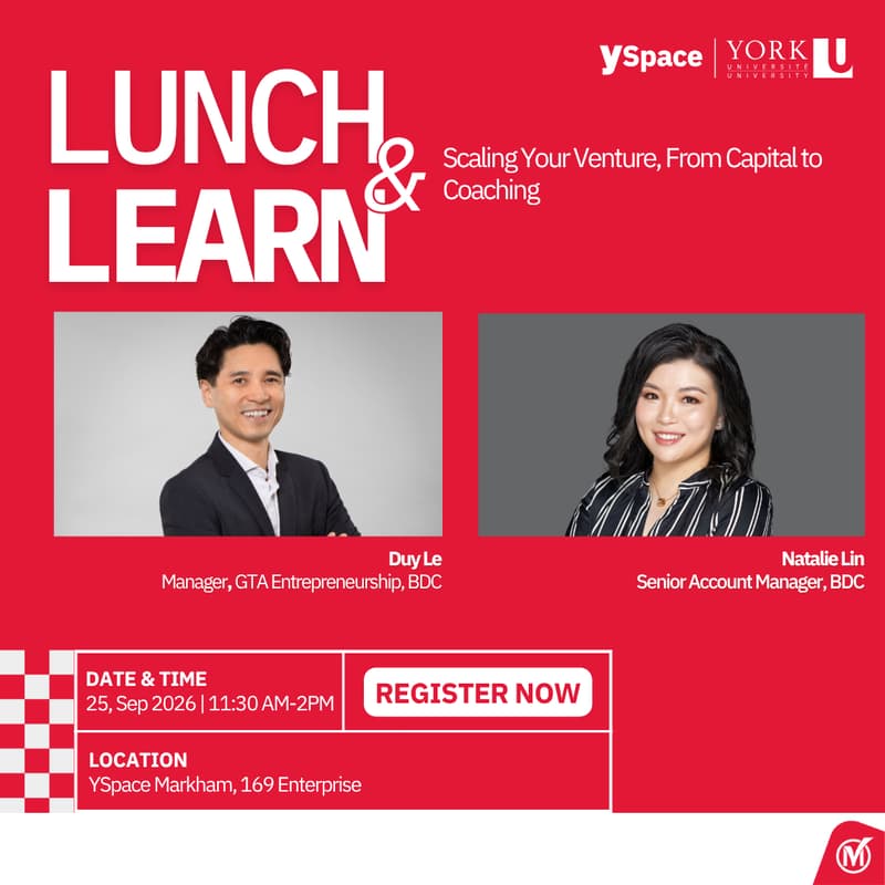 Cover Image for Lunch & Learn: Scaling Your Venture, From Capital to Coaching