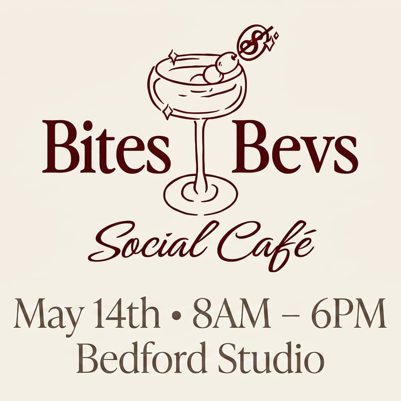 Cover Image for Bites & Bevs Social Café @ Bedford Studio: Where Community Meets Conversation