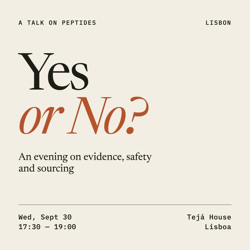Cover Image for Peptides: Yes or No? An evening on evidence, safety and sourcing
