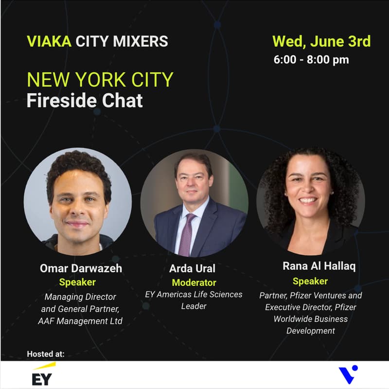Cover Image for Viaka NYC Mixer and Fireside Chat with Omar Darwazeh, and Rana Al-Hallaq