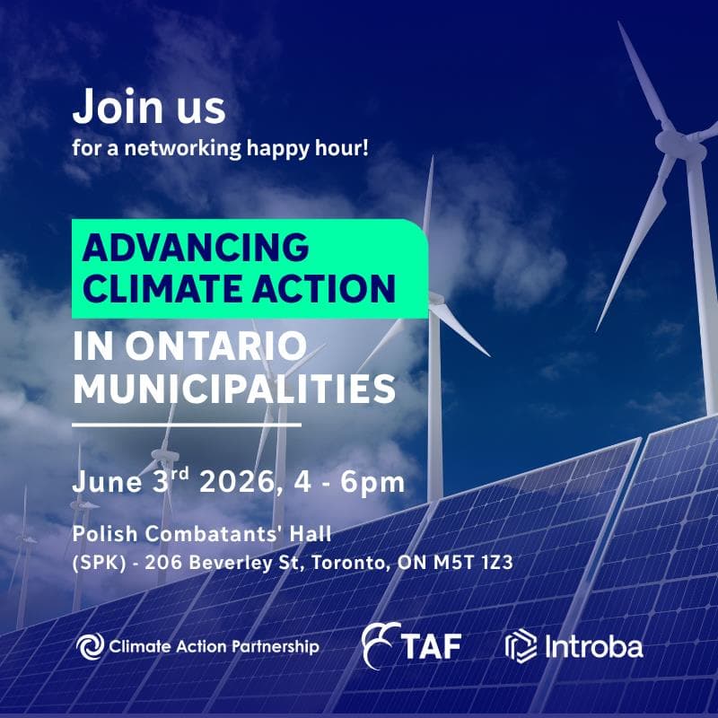 Cover Image for Advancing Municipal Climate Action in Ontario Networking Happy Hour