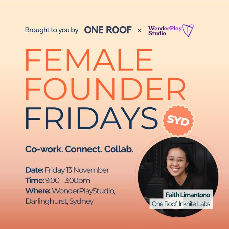 Cover Image for Female Founder Fridays - Coworking Day in Sydney