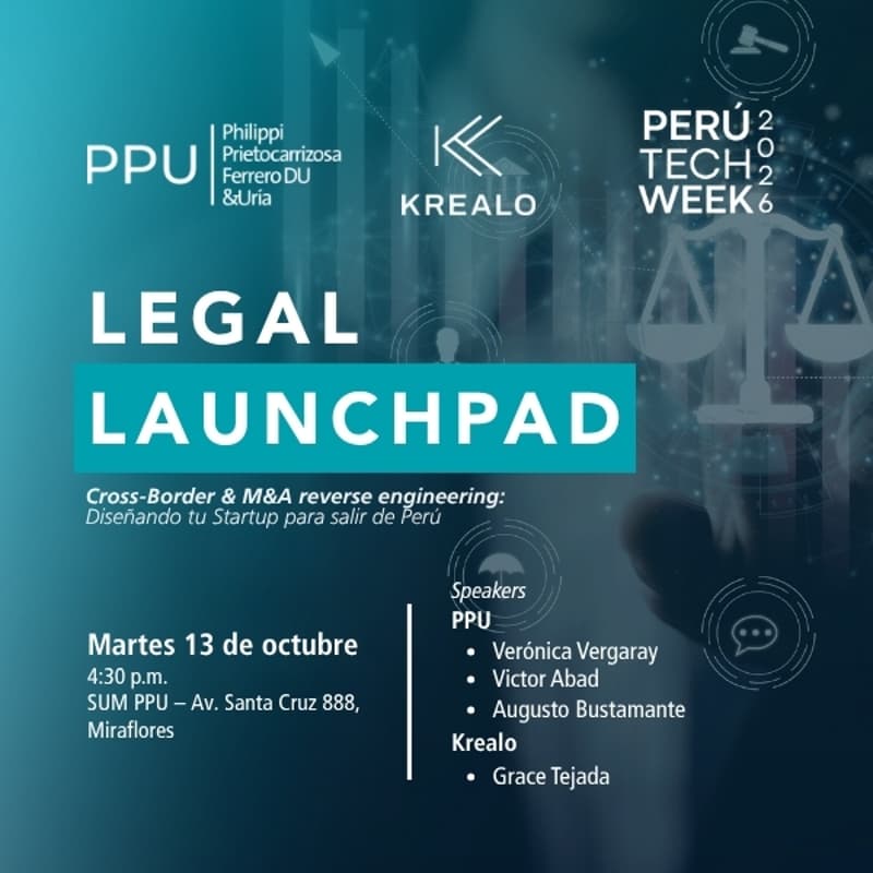 Cover Image for Legal Launchpad: Diseñando tu startup para salir de Perú x PPU & Krealo