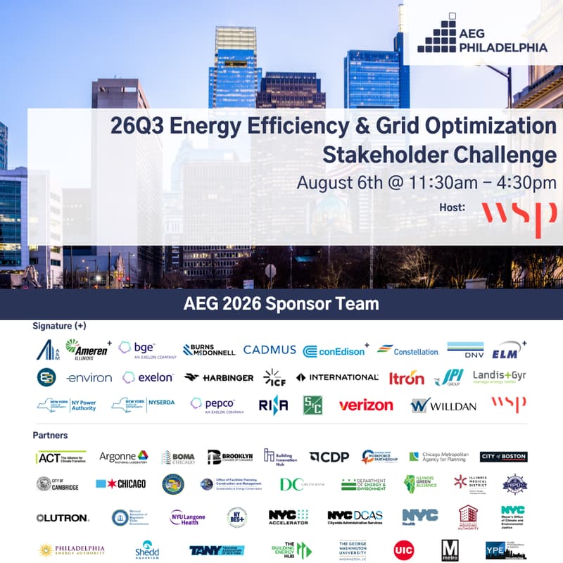 Cover Image for AEG Philadelphia 26Q3 Stakeholder Challenge: Energy Efficiency & Grid Optimization