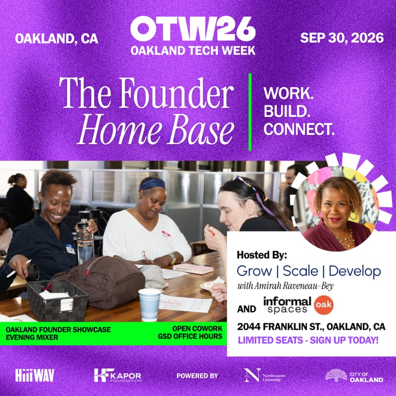 Cover Image for Founder Home Base - Oakland Tech Week