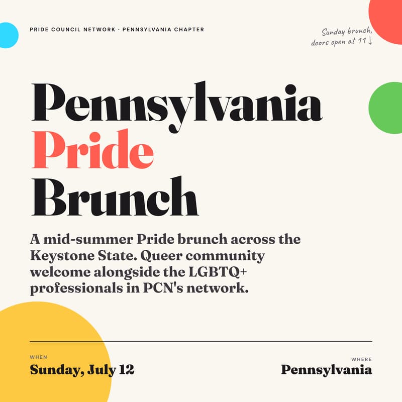 Cover Image for PCN's Pride Brunch - Pennsylvania