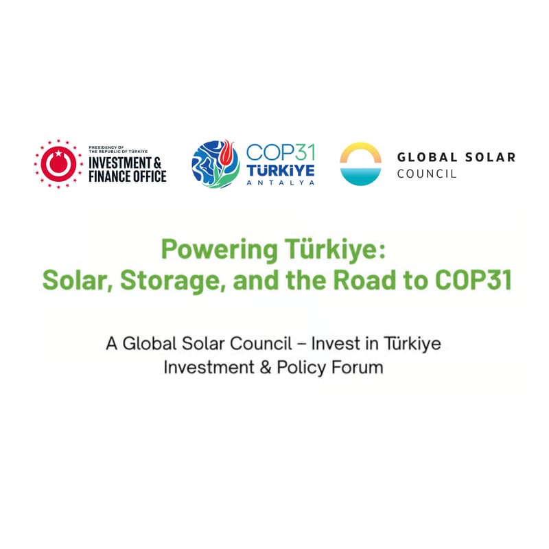 Cover Image for Powering Türkiye: Solar, Storage, and the Road to COP31 [WEBINAR]