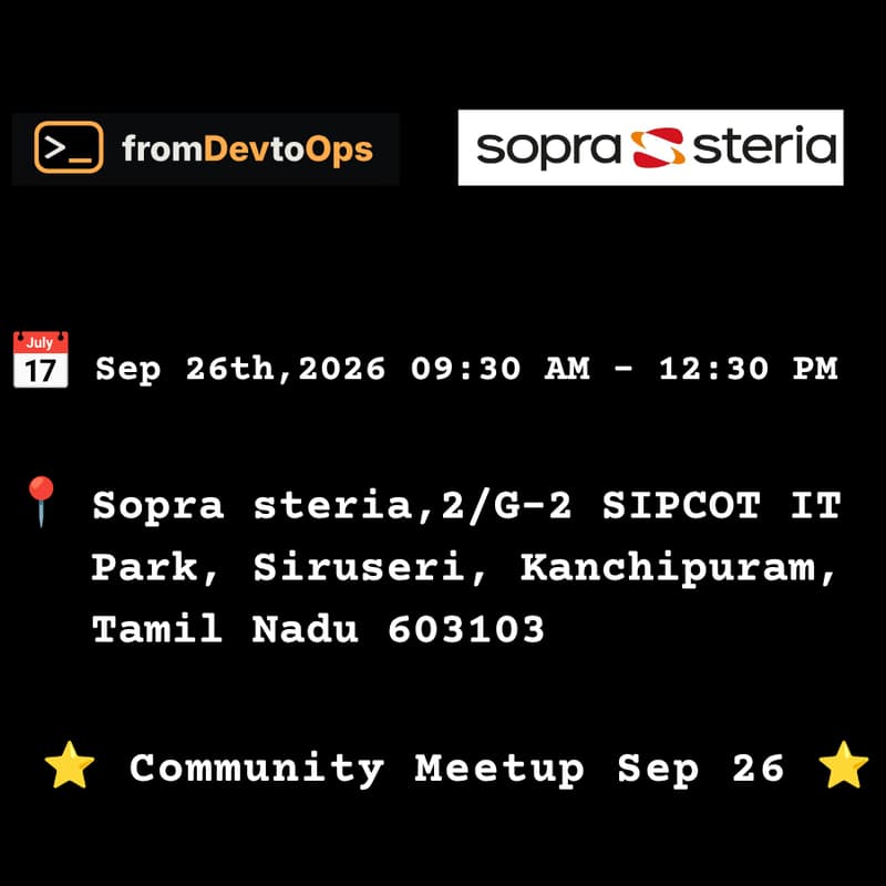 Cover Image for fromDevtoOps l Devops Community Meetup Sep 26