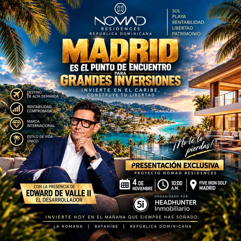 Cover Image for 🌴 NOMAD RESIDENCES | PRESENTACIÓN EXCLUSIVA EN MADRID 🌴