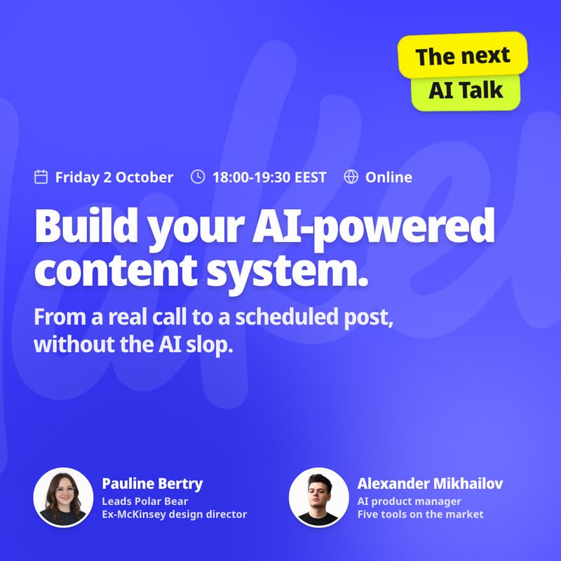 Cover Image for AI Talk - How to build your AI-powered content system for social media