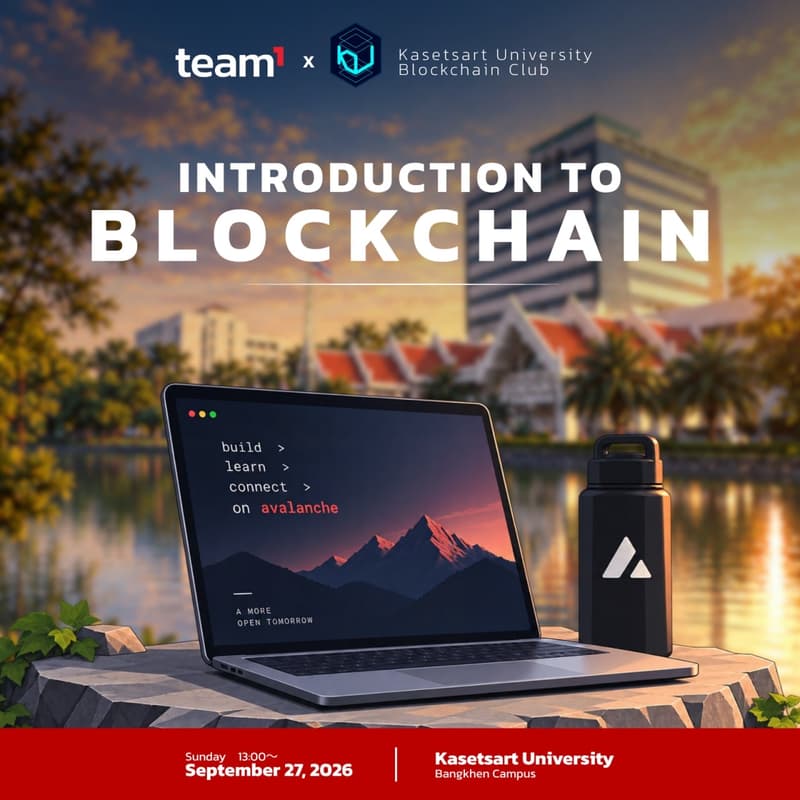 Cover Image for Team1 x KU : Introduction to Blockchain