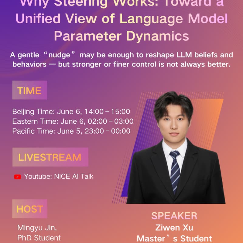 Cover Image for Why Steering Works: Toward a Unified View of Language Model Parameter Dynamics