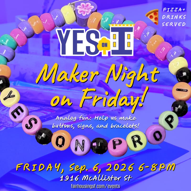 Cover Image for Yes on I Maker Night on Friday!