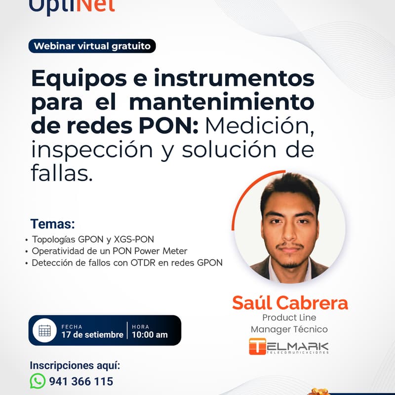 Cover Image for Webinar: Detección de fallos de un enlace óptico con OTDR