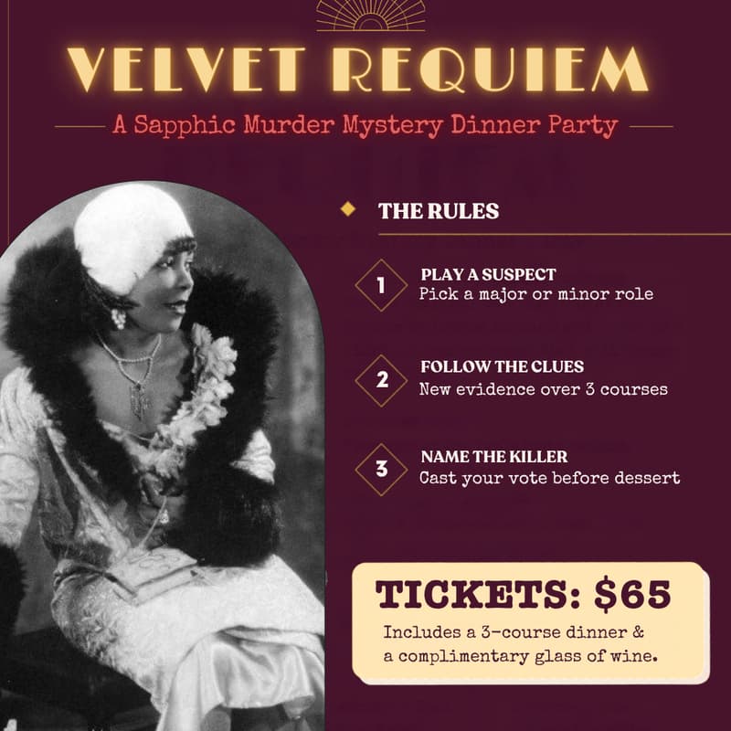 Cover Image for Velvet Requiem: A Sapphic Murder Mystery Dinner Party