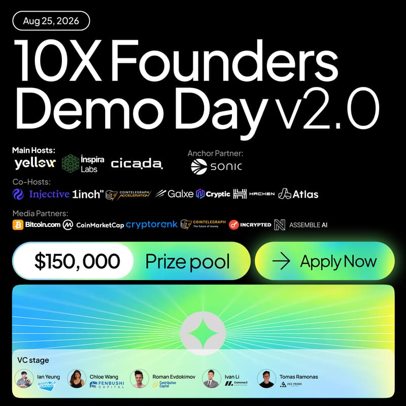 Cover Image for 10X Founders Demo Day v2.0: Inspira Labs <> Yellow <> Cicada