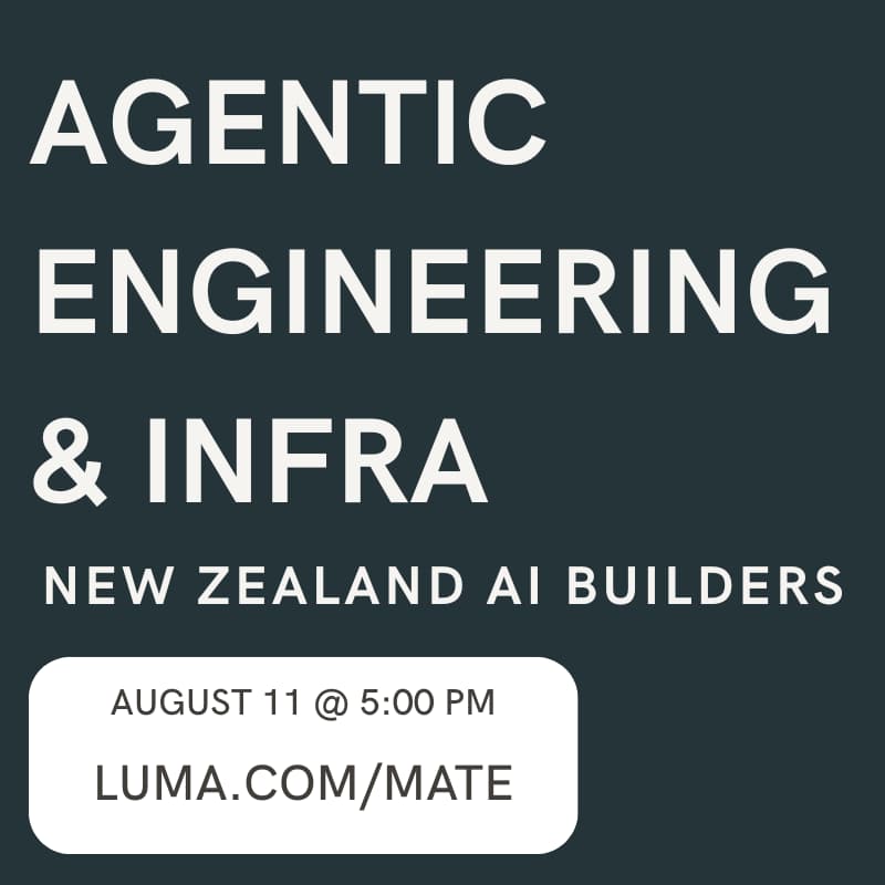 Cover Image for Agentic Engineering & Infra | New Zealand AI Builders (in person event)