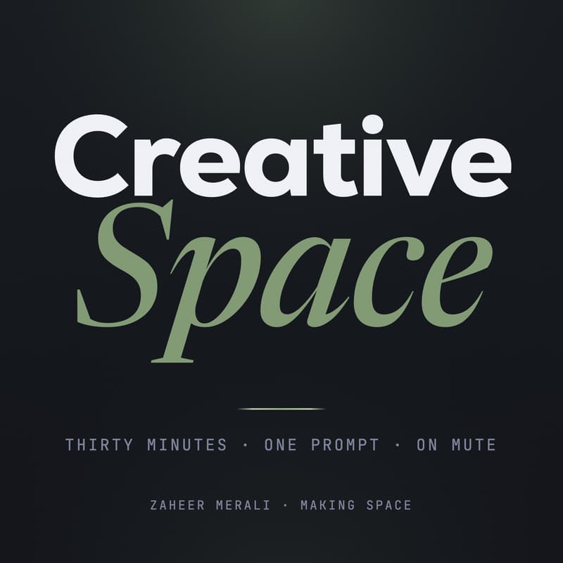 Cover Image for Creative Space - 30mins for quiet work, +30mins optional debrief