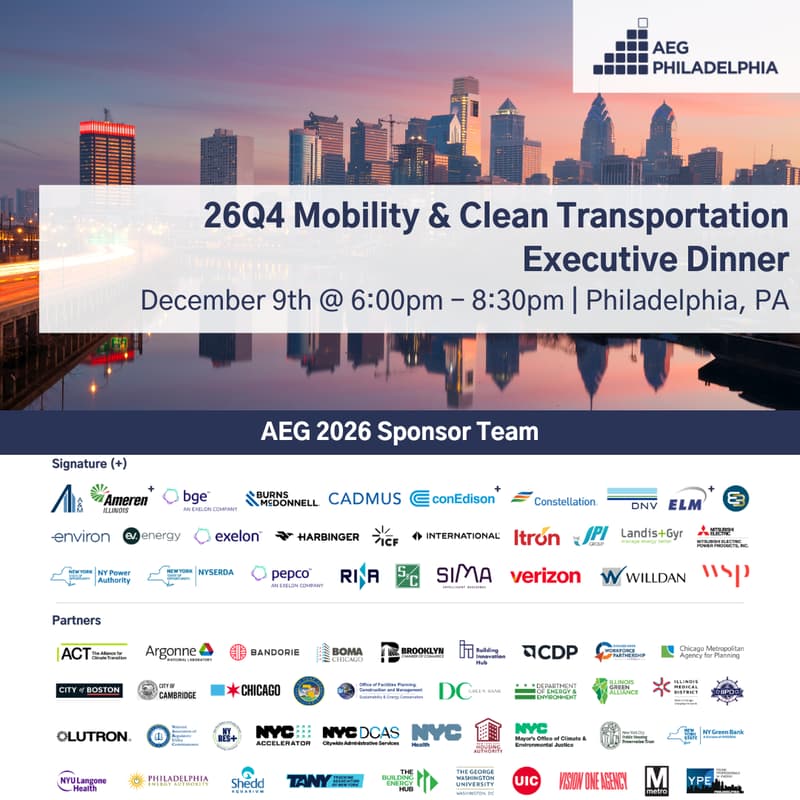 Cover Image for 26Q4 Philadelphia Executive Dinner: Mobility & Clean Transportation