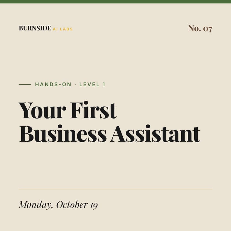 Cover Image for Your First Business Assistant