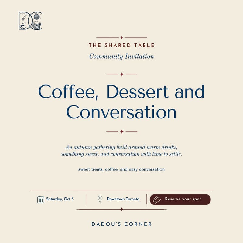 Cover Image for The Shared Table: Coffee, Dessert and Conversation