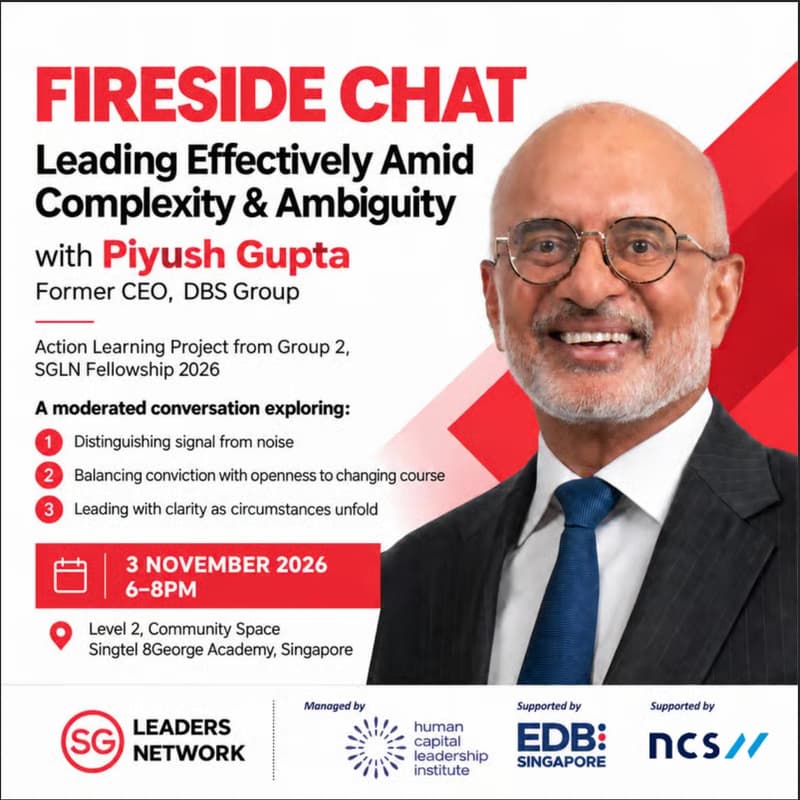 Cover Image for Leading Effectively Amid Complexity & Ambiguity — A Fireside Chat with Piyush Gupta