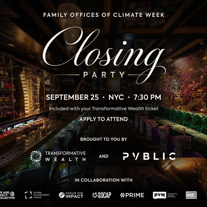 Cover Image for Family Offices of Climate Week Closing Party
