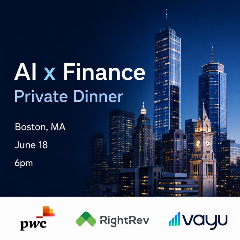 Cover Image for AI x Finance: Private Dinner with PwC, RightRev & Vayu