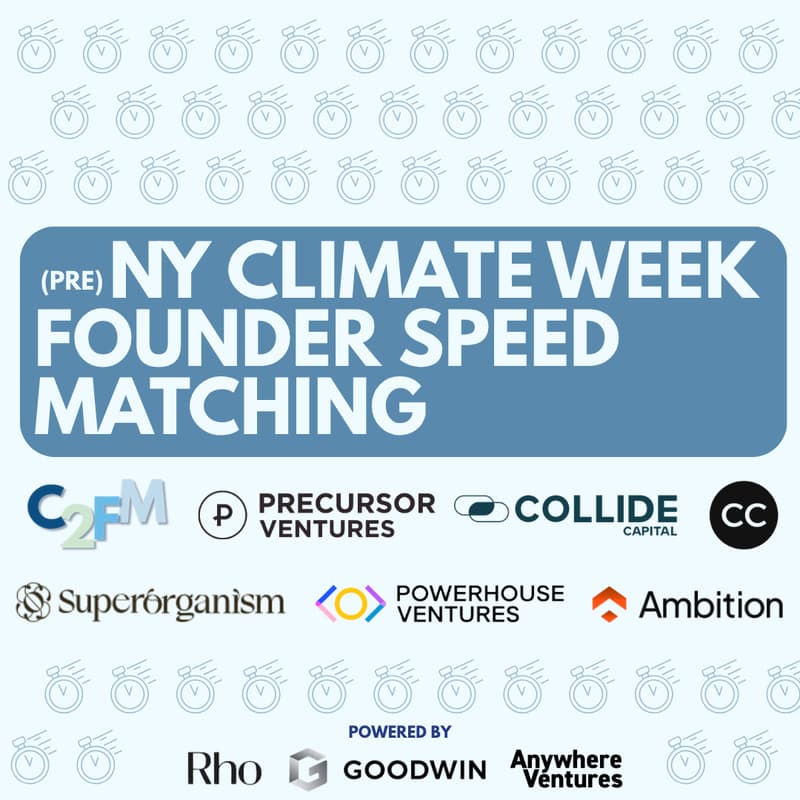 Cover Image for (pre)NY Climate Week Founder Speed Matching