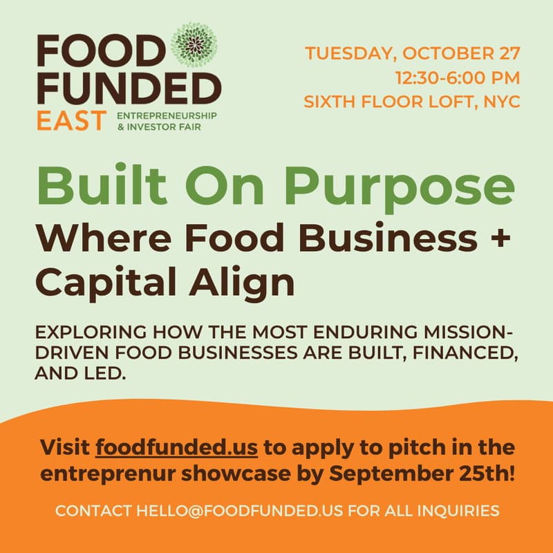 Cover Image for FOOD FUNDED East 2026 Entrepreneurship & Investor Fair