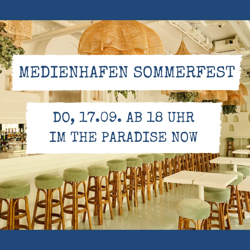 Cover Image for MedienHafen Sommerfest 2026 im The Paradise Now