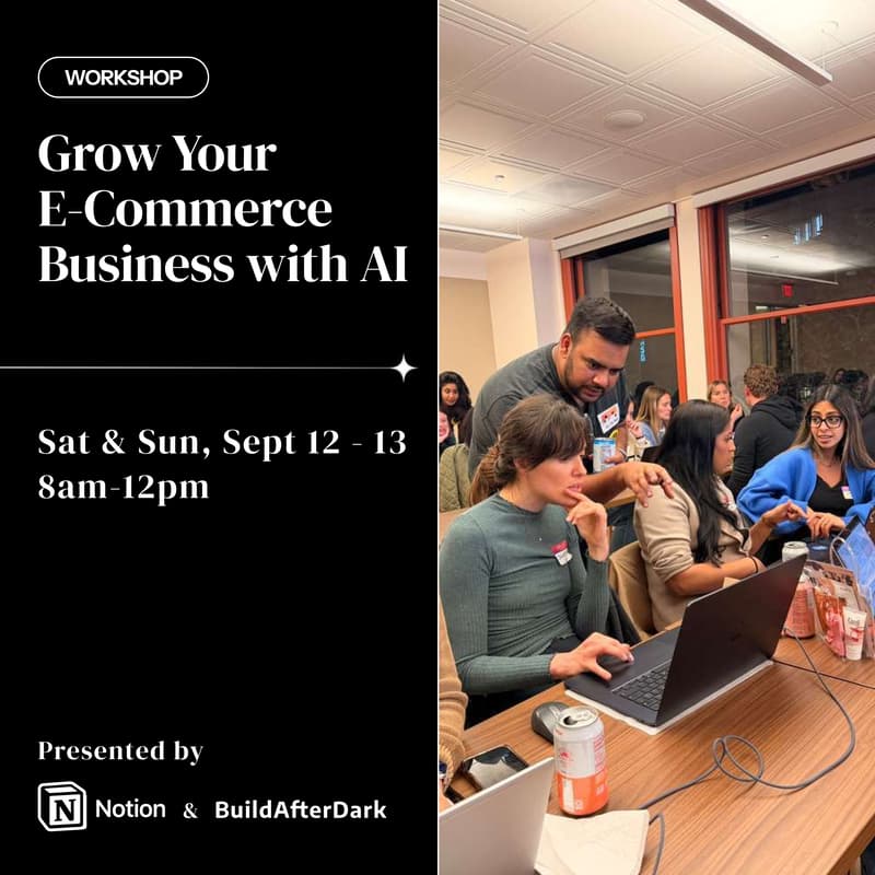 Cover Image for Workshop: Grow your e-commerce business with AI - Day 1