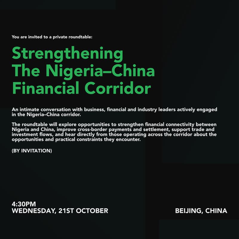 Cover Image for Strengthening the Nigeria–China Financial Corridor