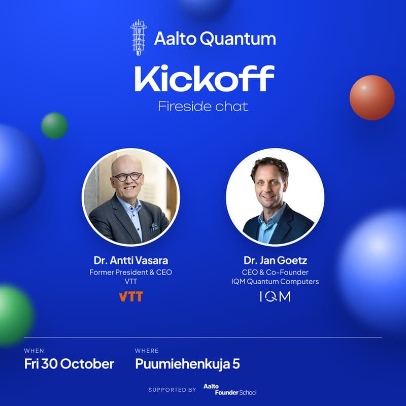 Cover Image for Aalto Quantum Kickoff - Fireside chat