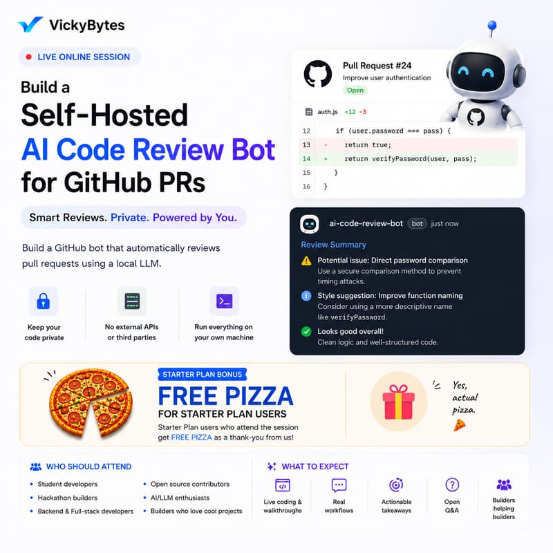 Cover Image for Build a Self-Hosted AI Code Review Bot for GitHub PRs