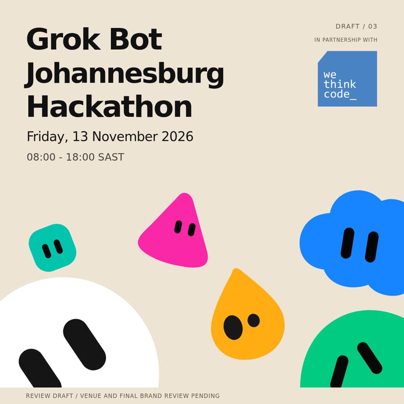 Bot 2 Testing Grok Bot Johannesburg Hackathon · Luma